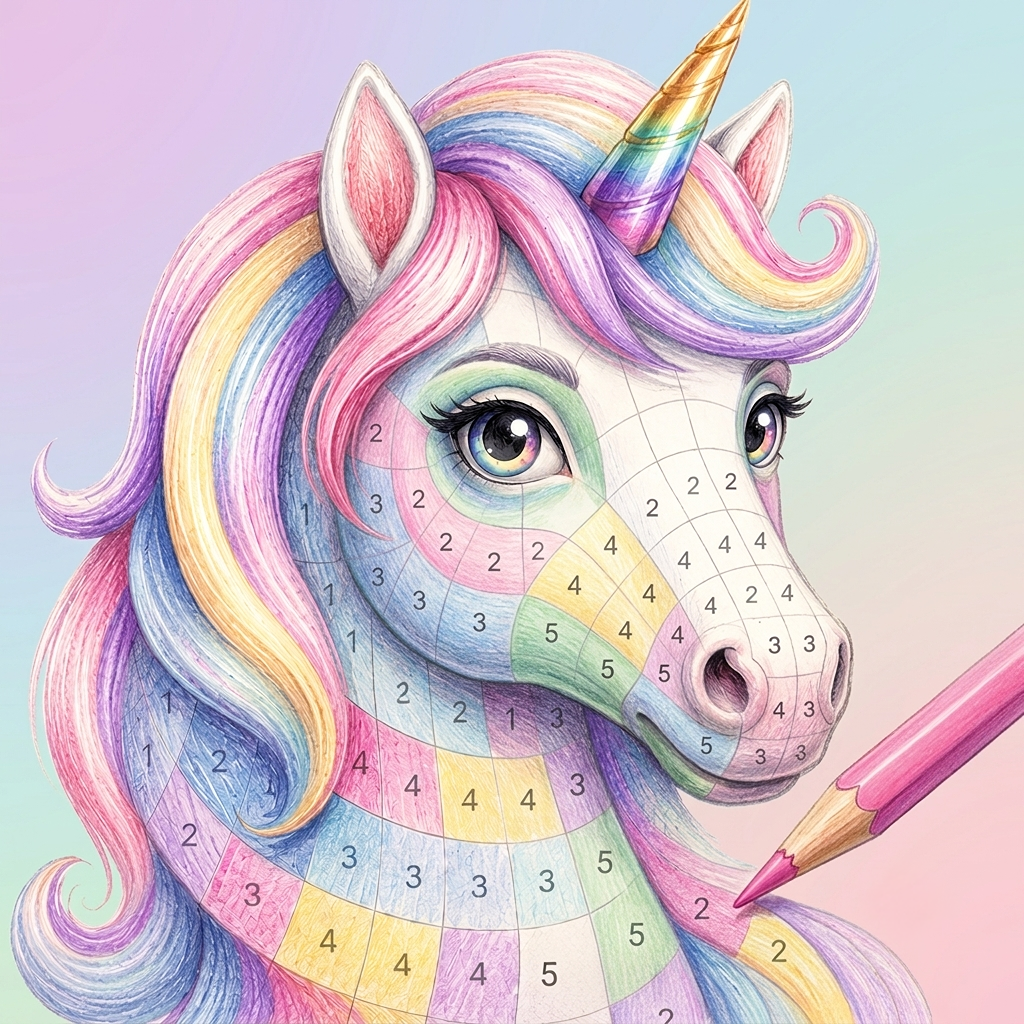 Unicorn Color By Number Logo